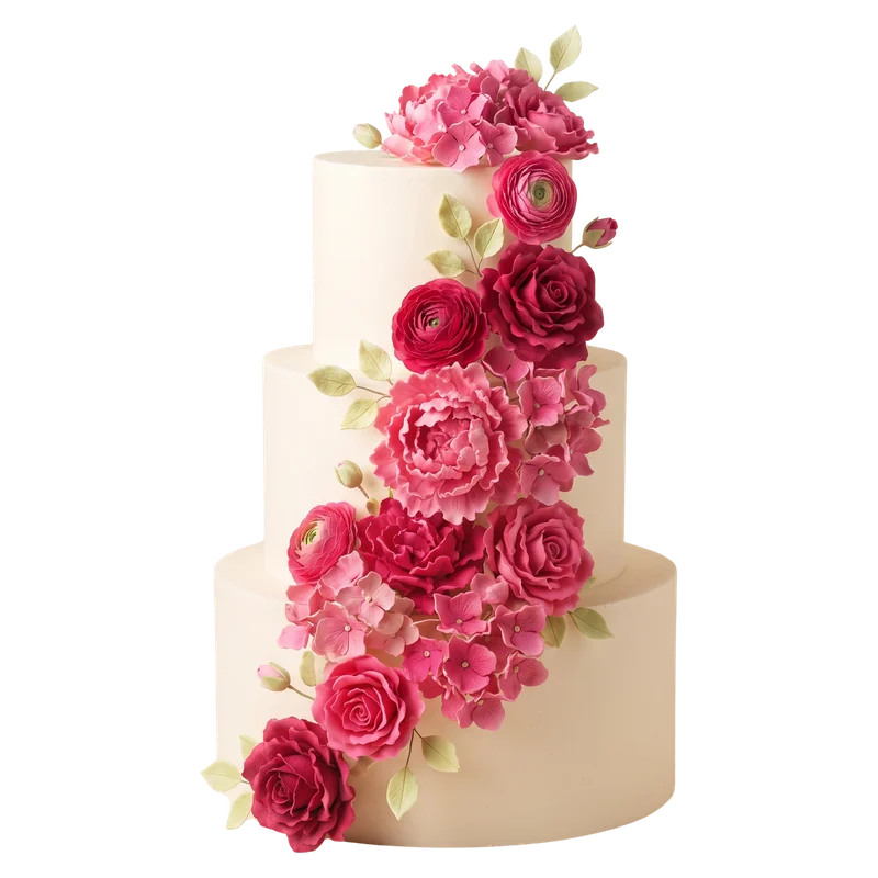 Bolo de noivado e casamento em andares