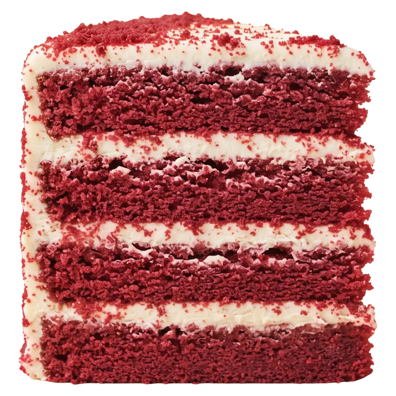 Fatia de bolo red velvet com cream cheese